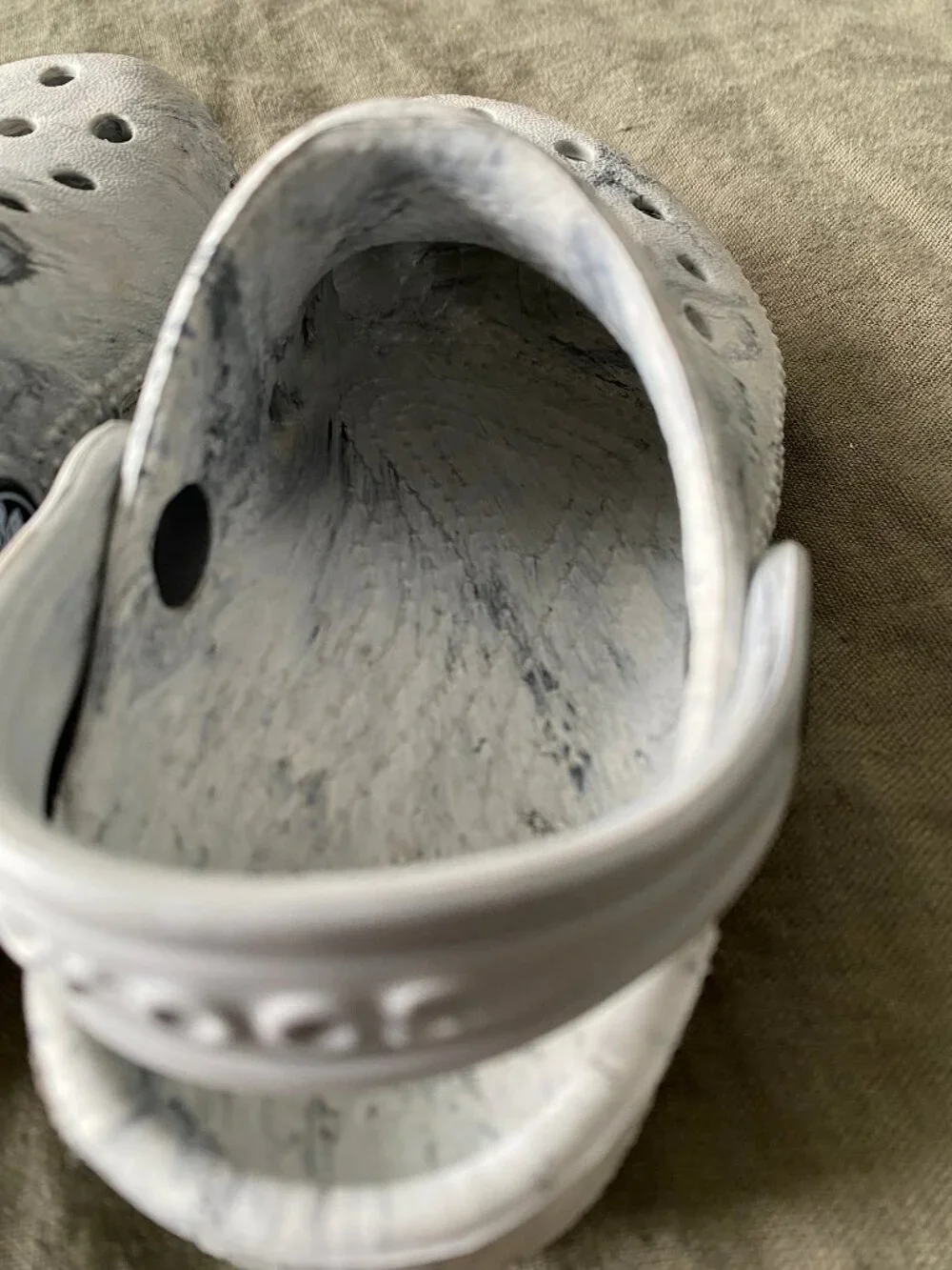 Crocs Kids' Marbled Classic Clog, Grey Swirl, Size C7